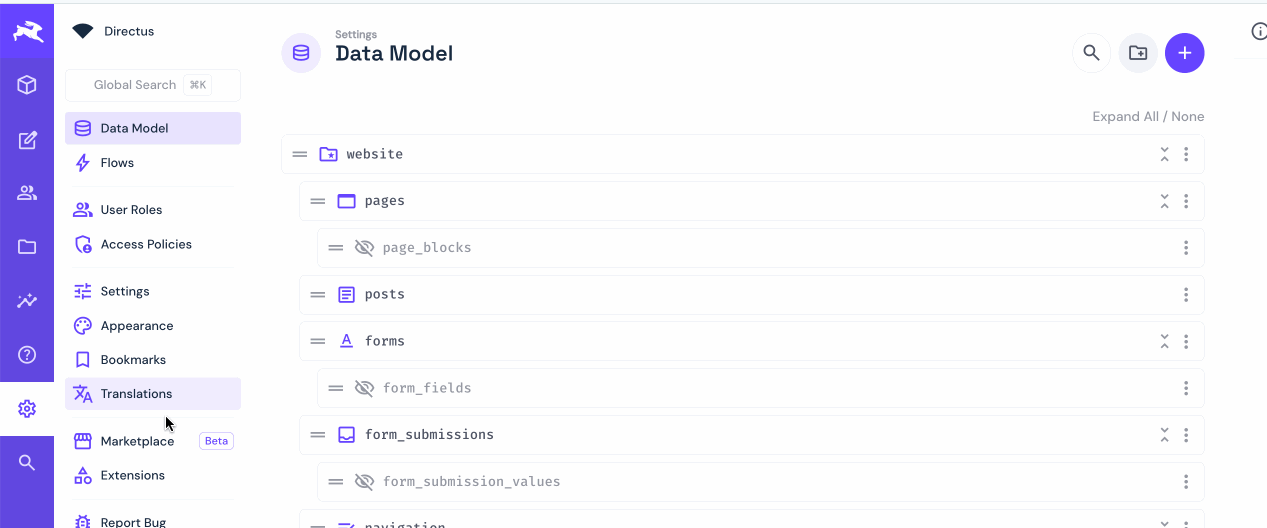 Adding your porjects's URL to the visual editor section